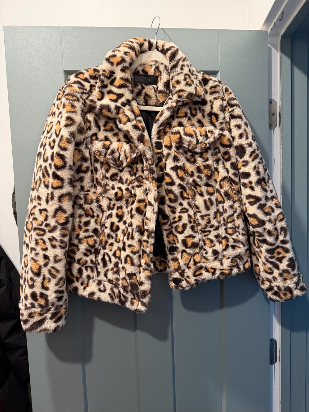 Blank NYC faux fur cheetah print jacket